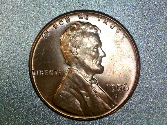 1956-D-BU-LWC-Lamination-/-Struck-Through-/-Die-Crack-Error